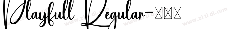 Playfull Regular字体转换